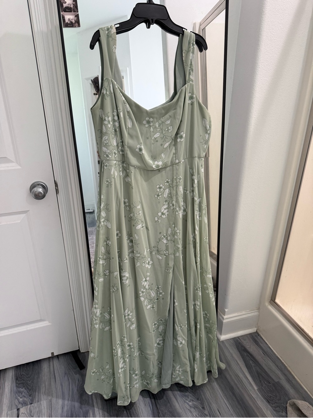 Sage Floral Bridesmaids Dress - Women